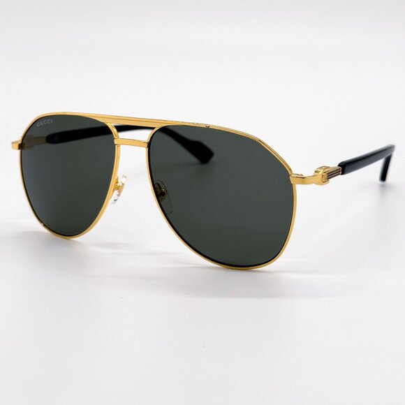 NEW GUCCI SUNGLASSES GG1220S 001 BLACK/GOLD UNISEX EYEWEAR main image 9